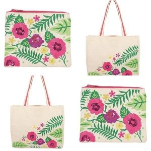 NWT 2 piece set - Quotes by Izzy and Oliver | Floral Tote Bag and coin purse